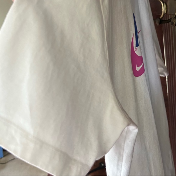 NIKE Sportswear White Retro Graphic Logo Swoosh Short Sleeve T-Shirt Men’s Large - Picture 7 of 11